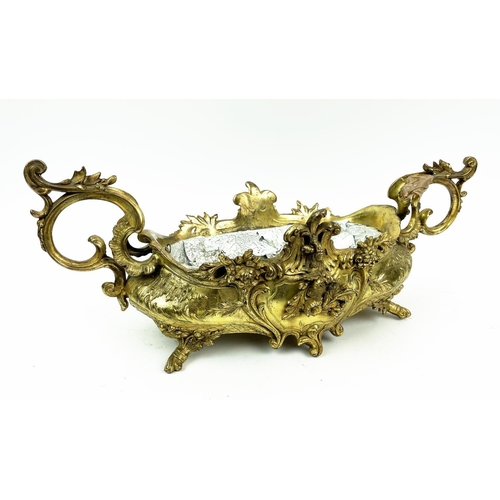 4 - BUNCHED WALL GRAPES, three jade and quartz in rounded edge gilt frames, along with a gilt metal Fren... 