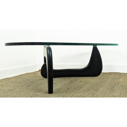 417 - AFTER ISAMU NOGUCHI STYLE TABLE, 105cm D x 125cm W x 41cm H.