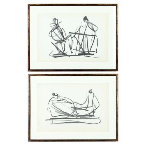 48 - HENRY MOORE, a pair of off set lithographs from the 1954 edition, 30.5cm x 45cm.