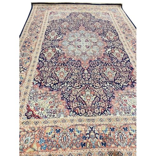 63 - VINTAGE SILK LAHORE CARPET, 270cm x 180cm.