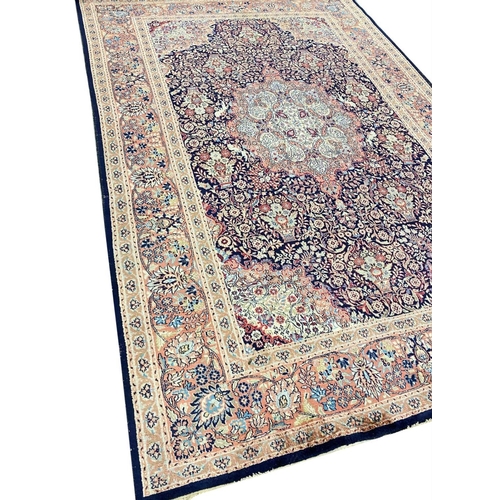 63 - VINTAGE SILK LAHORE CARPET, 270cm x 180cm.