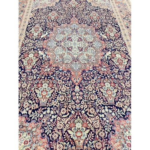 63 - VINTAGE SILK LAHORE CARPET, 270cm x 180cm.