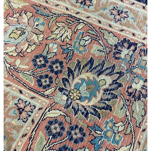 63 - VINTAGE SILK LAHORE CARPET, 270cm x 180cm.