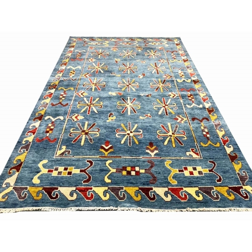 65 - FINE SUZANI DESIGN CARPET, 300cm x 201cm.