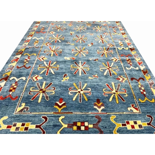 65 - FINE SUZANI DESIGN CARPET, 300cm x 201cm.