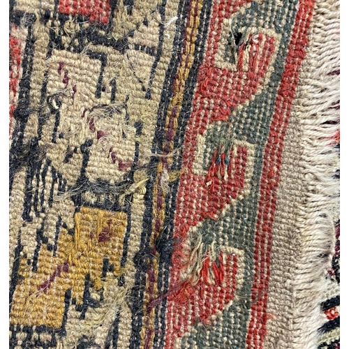 67 - ANTIQUE CAUCASIAN SOUMAK CARPET, 260cm x 195cm.