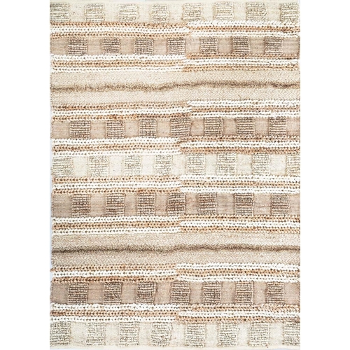 68 - NATURAL WOVEN JUTE CARPET, 240cm x 183cm.