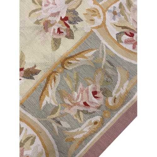 69 - AUBUSSON SAVONNERIE DESIGN RUNNER, 618cm x 85cm.