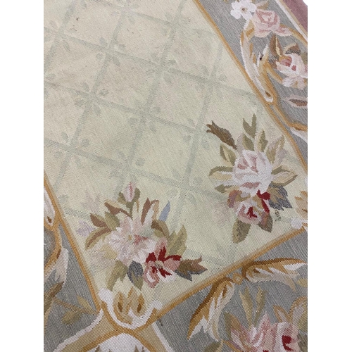 69 - AUBUSSON SAVONNERIE DESIGN RUNNER, 618cm x 85cm.