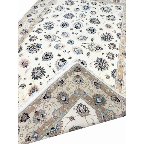 70 - FINE PART SILK PERSIAN CARPET, 310cm x 193cm.