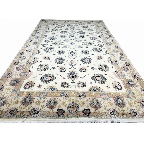 70 - FINE PART SILK PERSIAN CARPET, 310cm x 193cm.