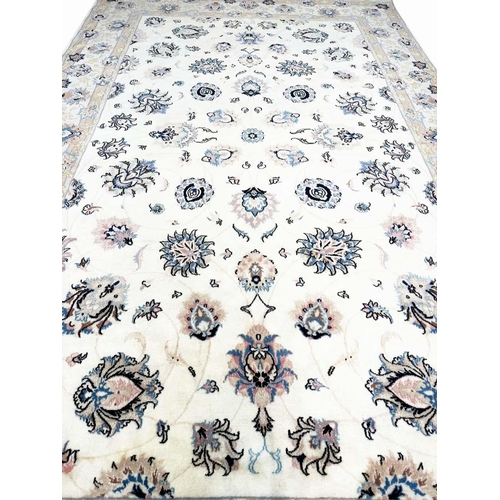 70 - FINE PART SILK PERSIAN CARPET, 310cm x 193cm.