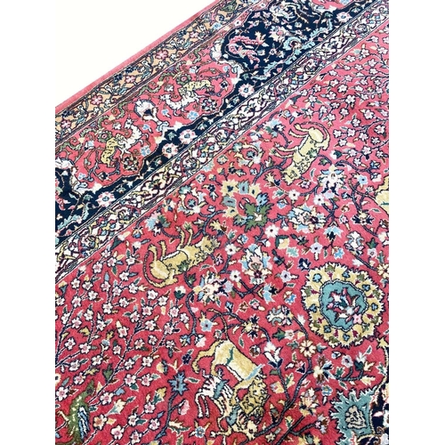 71 - VINTAGE PERSIAN SAFAVID HUNTING DESIGN CARPET, 410cm x 310cm.