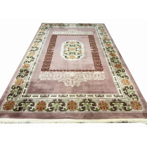 72 - CHINESE ART DECO DESIGN CARPET, 283cm x 185cm.