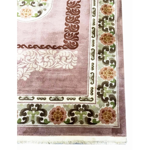 72 - CHINESE ART DECO DESIGN CARPET, 283cm x 185cm.