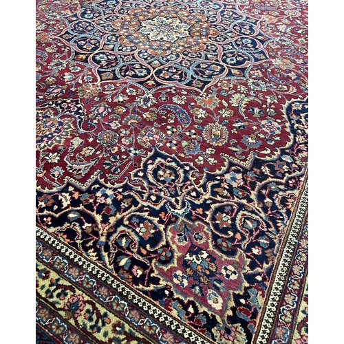 83 - PERSIAN MASHAD CARPET, 375cm x 305cm.