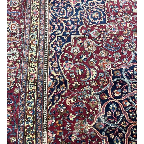 83 - PERSIAN MASHAD CARPET, 375cm x 305cm.