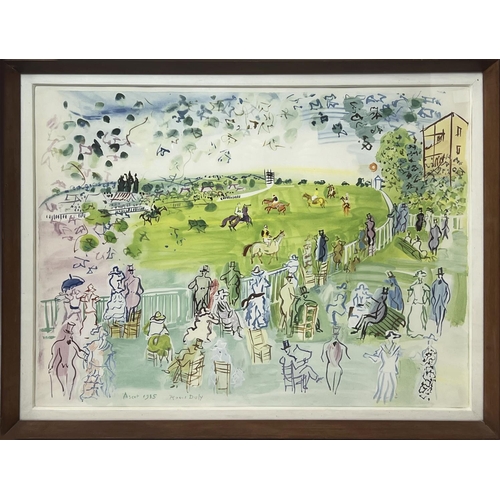 120 - RAOUL DUFY (French 1877-1953), 'Ascot 1935', lithograph, printed by Mourlot, signed in the plate, 51... 