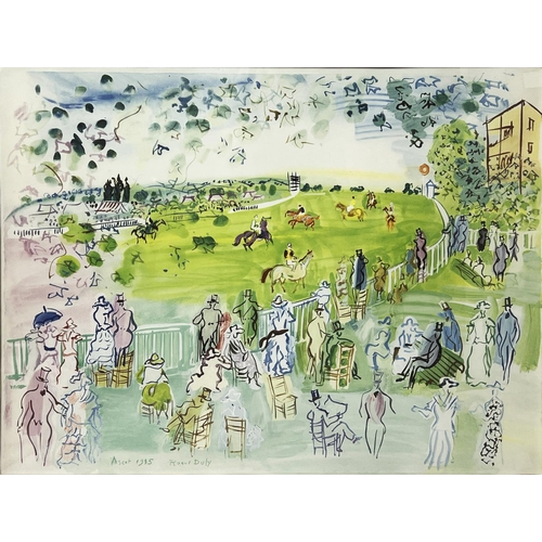 120 - RAOUL DUFY (French 1877-1953), 'Ascot 1935', lithograph, printed by Mourlot, signed in the plate, 51... 