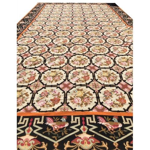 143 - FRENCH SAVONNERIE DESIGN CARPET, 691cm x 341cm.