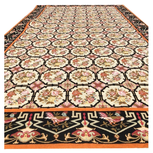 143 - FRENCH SAVONNERIE DESIGN CARPET, 691cm x 341cm.