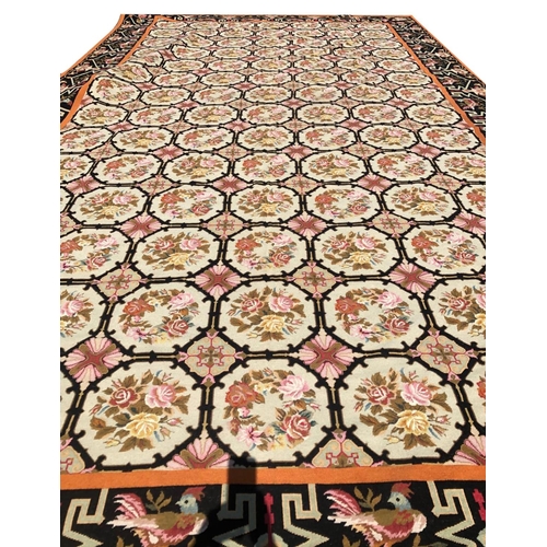 143 - FRENCH SAVONNERIE DESIGN CARPET, 691cm x 341cm.