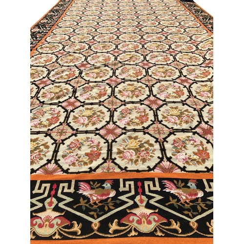 143 - FRENCH SAVONNERIE DESIGN CARPET, 691cm x 341cm.