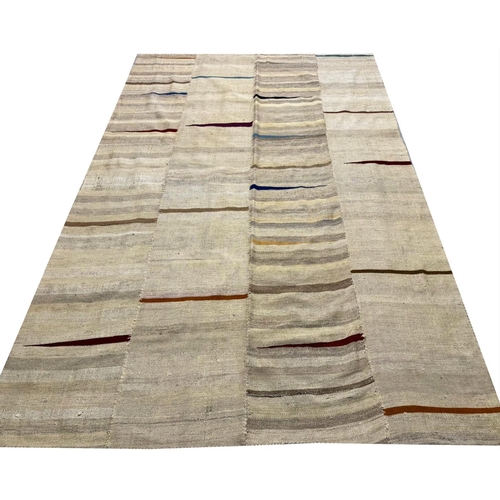 144 - FINE PERSIAN RUFARSHI KILIM, 283cm x 186cm.