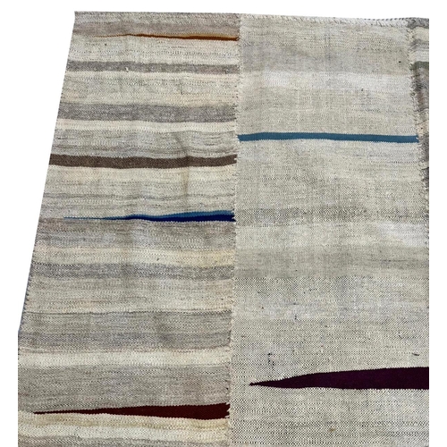 144 - FINE PERSIAN RUFARSHI KILIM, 283cm x 186cm.