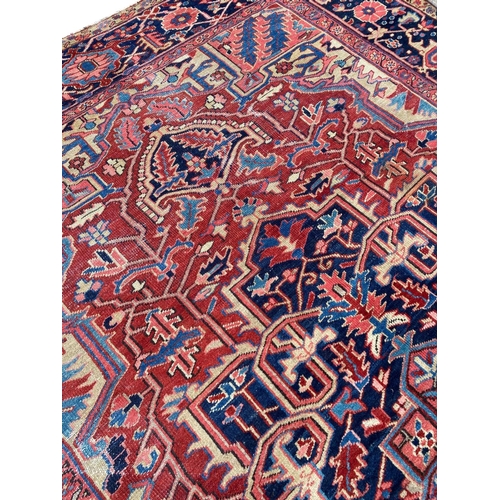 145 - ANTIQUE PERSIAN SERAPI CARPET, 346cm x 245cm.