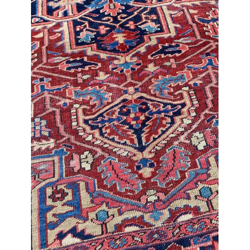 145 - ANTIQUE PERSIAN SERAPI CARPET, 346cm x 245cm.