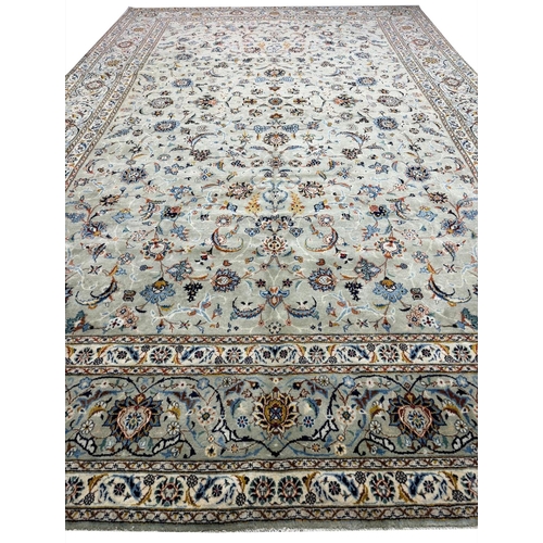 150 - FINE PERSIAN KURK KASHAN CARPET, 437cm x 280cm.