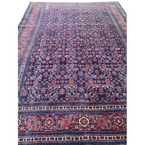 152 - ANTIQUE PERSIAN FEREGHAN TABRIZ CARPET, 335cm x 245cm.