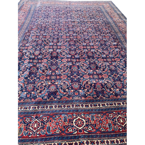 152 - ANTIQUE PERSIAN FEREGHAN TABRIZ CARPET, 335cm x 245cm.