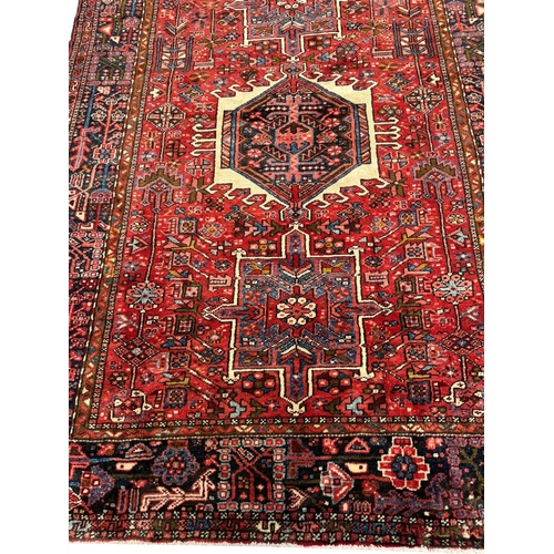 155 - ANTIQUE PERSIAN KARAJA KELLEH CARPET, 442cm x 155cm.