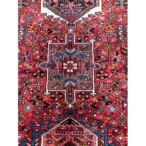 155 - ANTIQUE PERSIAN KARAJA KELLEH CARPET, 442cm x 155cm.