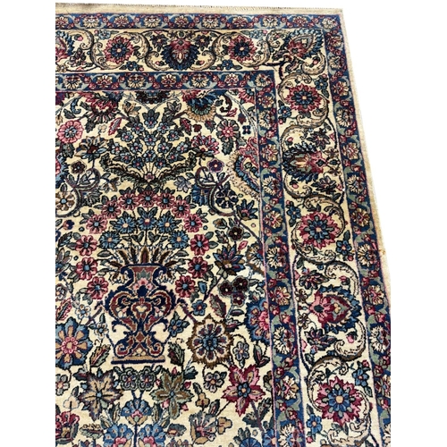 156 - ANTIQUE PERSIAN KERMN LAVAR CARPET, 303cm x 213cm.