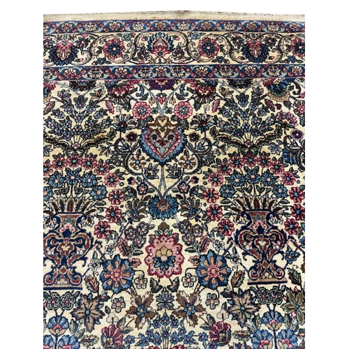 156 - ANTIQUE PERSIAN KERMN LAVAR CARPET, 303cm x 213cm.