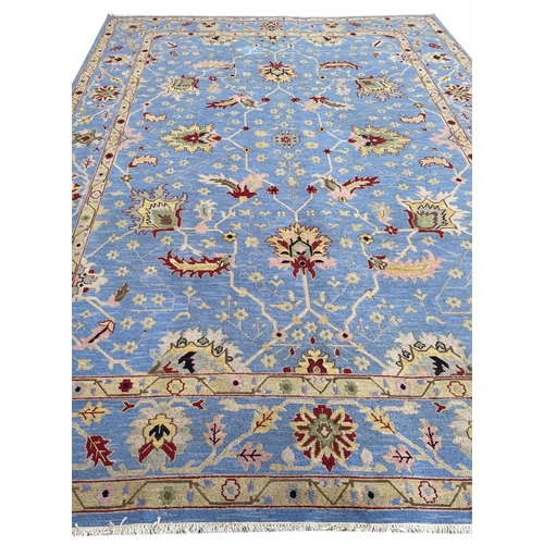 158 - FINE GAROUS DESIGN SOUMAK CARPETG, 361cm x 259cm.