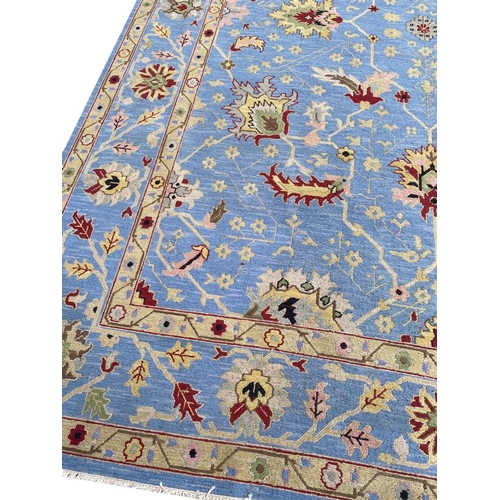 158 - FINE GAROUS DESIGN SOUMAK CARPETG, 361cm x 259cm.