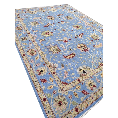 158 - FINE GAROUS DESIGN SOUMAK CARPETG, 361cm x 259cm.