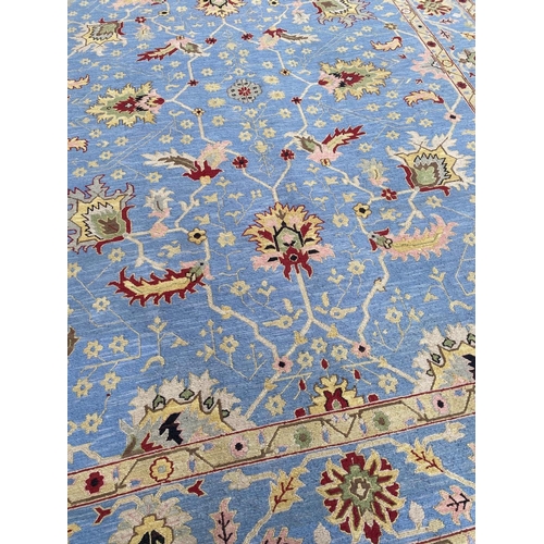 158 - FINE GAROUS DESIGN SOUMAK CARPETG, 361cm x 259cm.