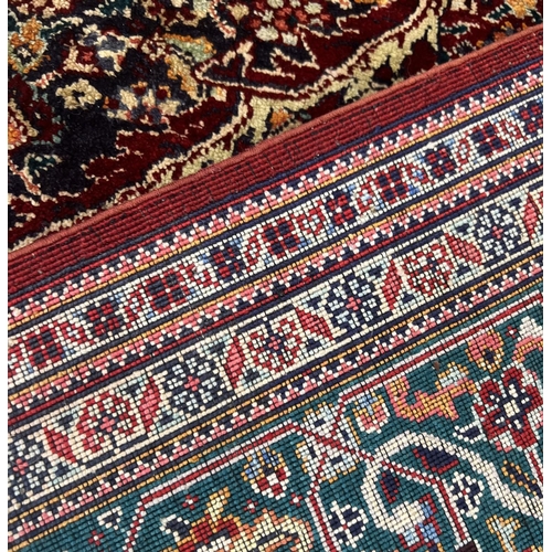 165 - PERSIAN SILK RUG, 195cm x 147cm, hand knotted.