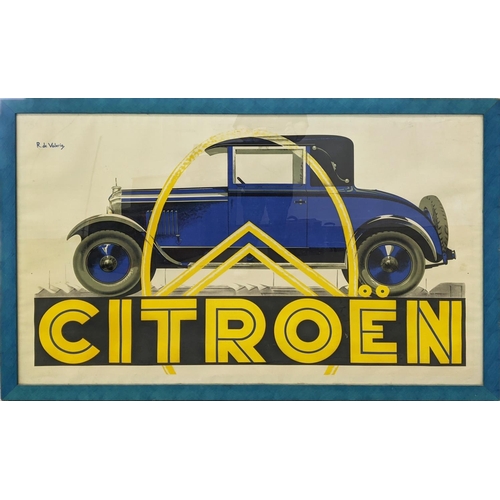 60 - ROGER DE VALERIO (French 1896-1951), 'Citroen' original advertising poster, circa 1930, 102cm x 165c... 