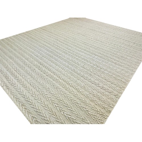 160 - NATURAL WOVEN JUTE CARPET, 303cm x 250cm.