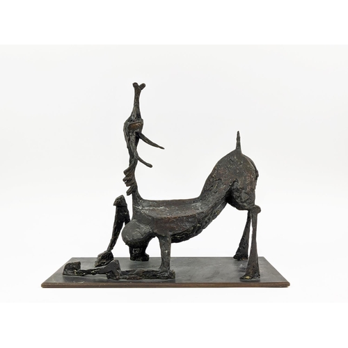 4 - TREVOR BATES (1921-2008), 'Goat', bronze, 38cm W x 34cm H.