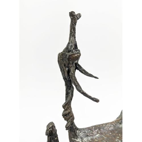 4 - TREVOR BATES (1921-2008), 'Goat', bronze, 38cm W x 34cm H.