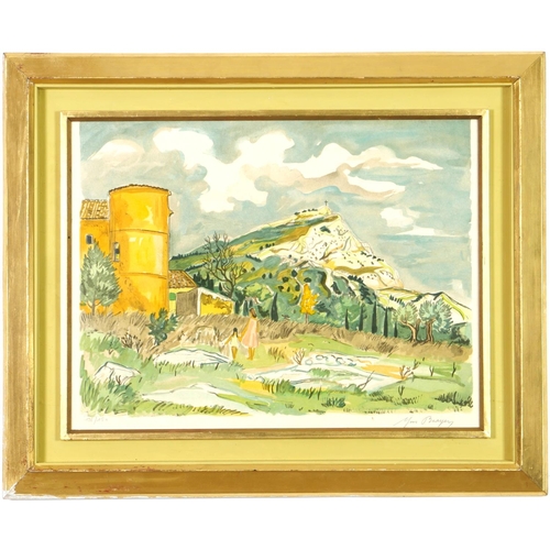 126 - YVES BRAYER, Summer in Provence, 1970, hand signed large original lithograph, numbered in pencil on ... 