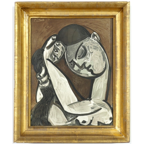 128 - PABLO PICASSO, Femme Se Coiffant – signed in the plate, rare lithograph in colours on arches paper, ... 