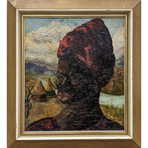 85 - Manner of FLORIS JESPERS, 'Portrait of a Woman in Landscape', oil on board, 33cm x 29cm, framed.